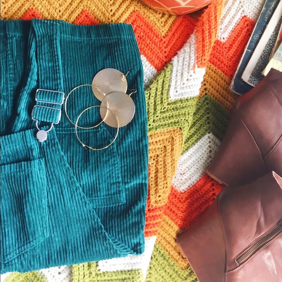 Forever 21 Jade Green Overall Jumper Dress - Picture 8 of 8